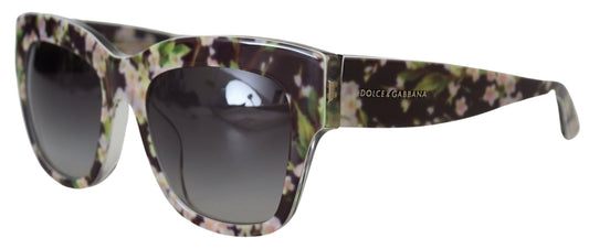 Dolce & Gabbana Black DG4231F Floral Acetate Rectangle Shades Sunglasses - DEA STILOSA MILANO