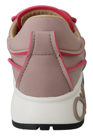 Jimmy Choo Ballet Pink and Red Raine Sneakers - DEA STILOSA MILANO