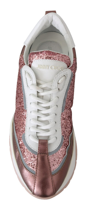 Jimmy Choo Pink Candyfloss Leather Raine Sneakers - DEA STILOSA MILANO