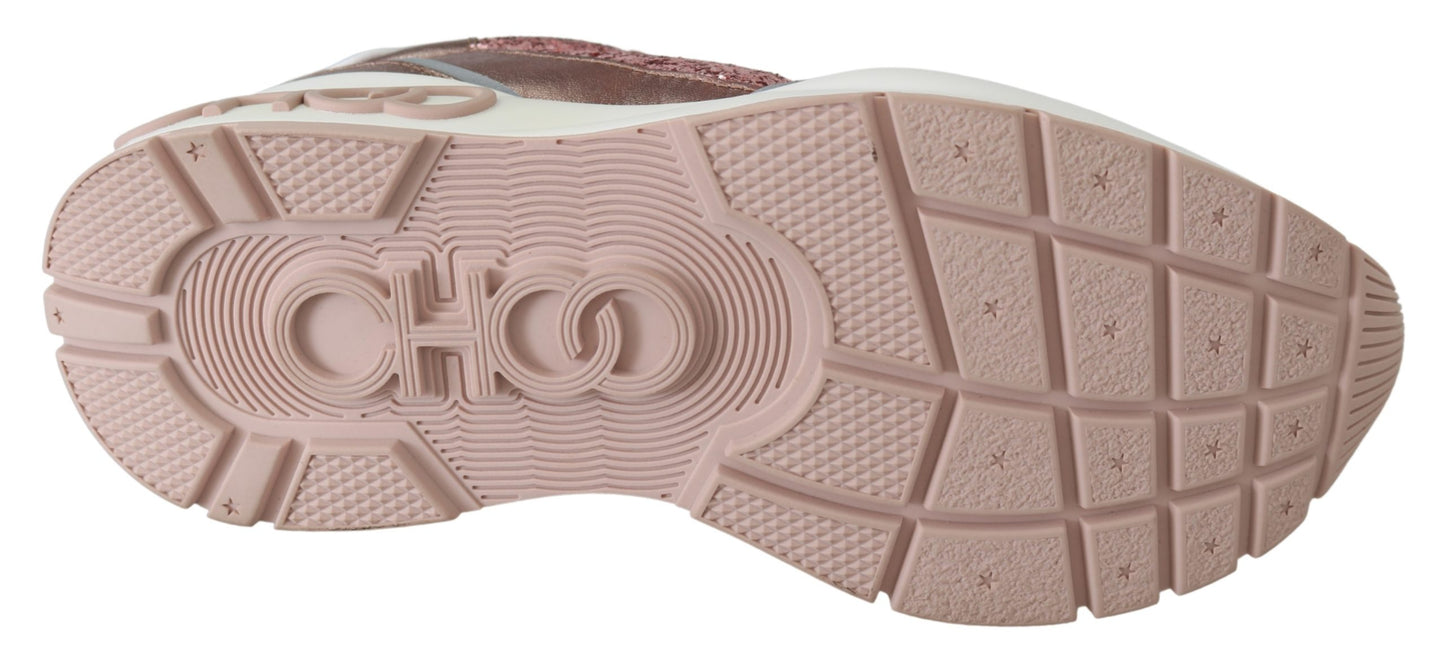 Jimmy Choo Pink Candyfloss Leather Raine Sneakers - DEA STILOSA MILANO