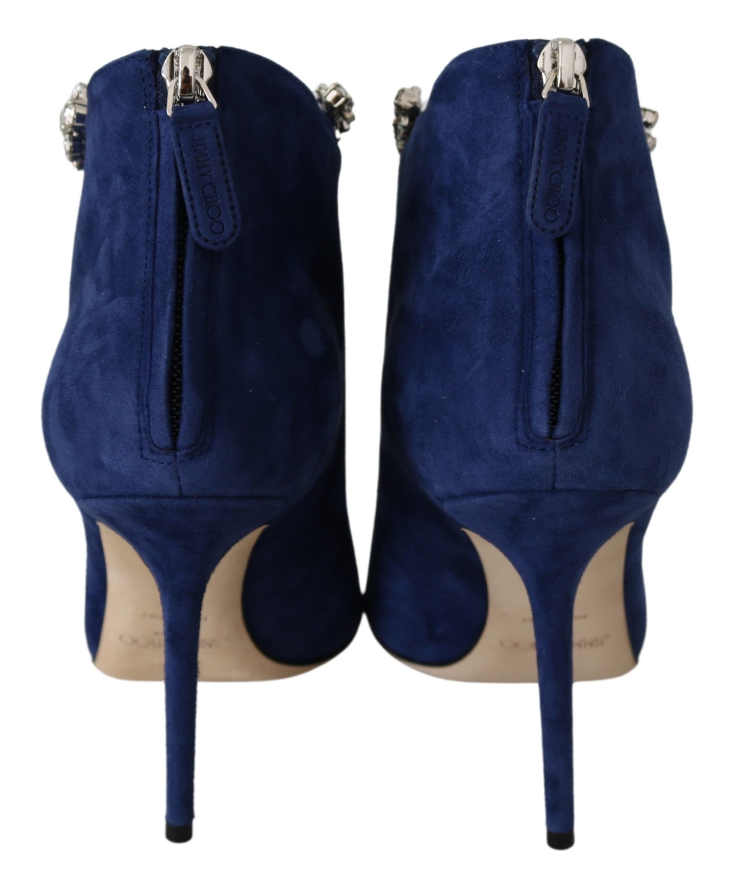 Jimmy Choo Pop Blue Leather Blaize 100 Boots Shoes - DEA STILOSA MILANO