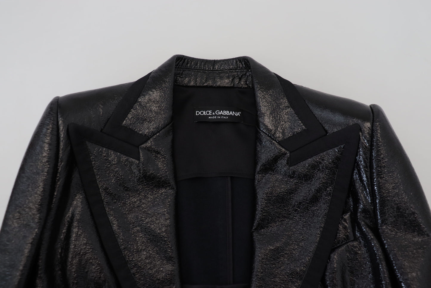 Dolce & Gabbana Black Long Sleeves Crop Blazer Cotton Jacket - DEA STILOSA MILANO