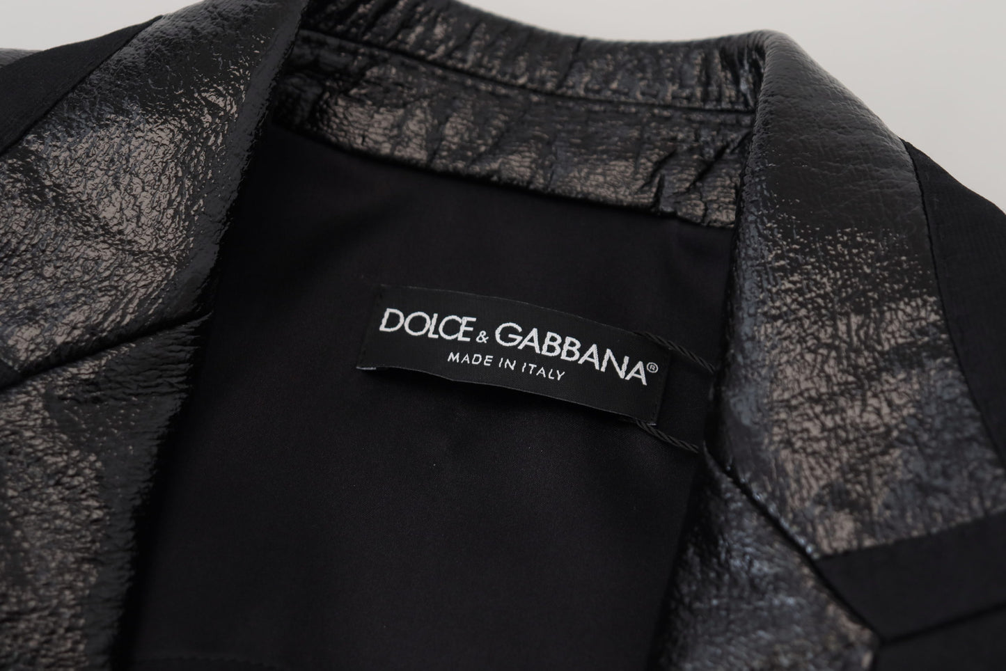 Dolce & Gabbana Black Long Sleeves Crop Blazer Cotton Jacket - DEA STILOSA MILANO