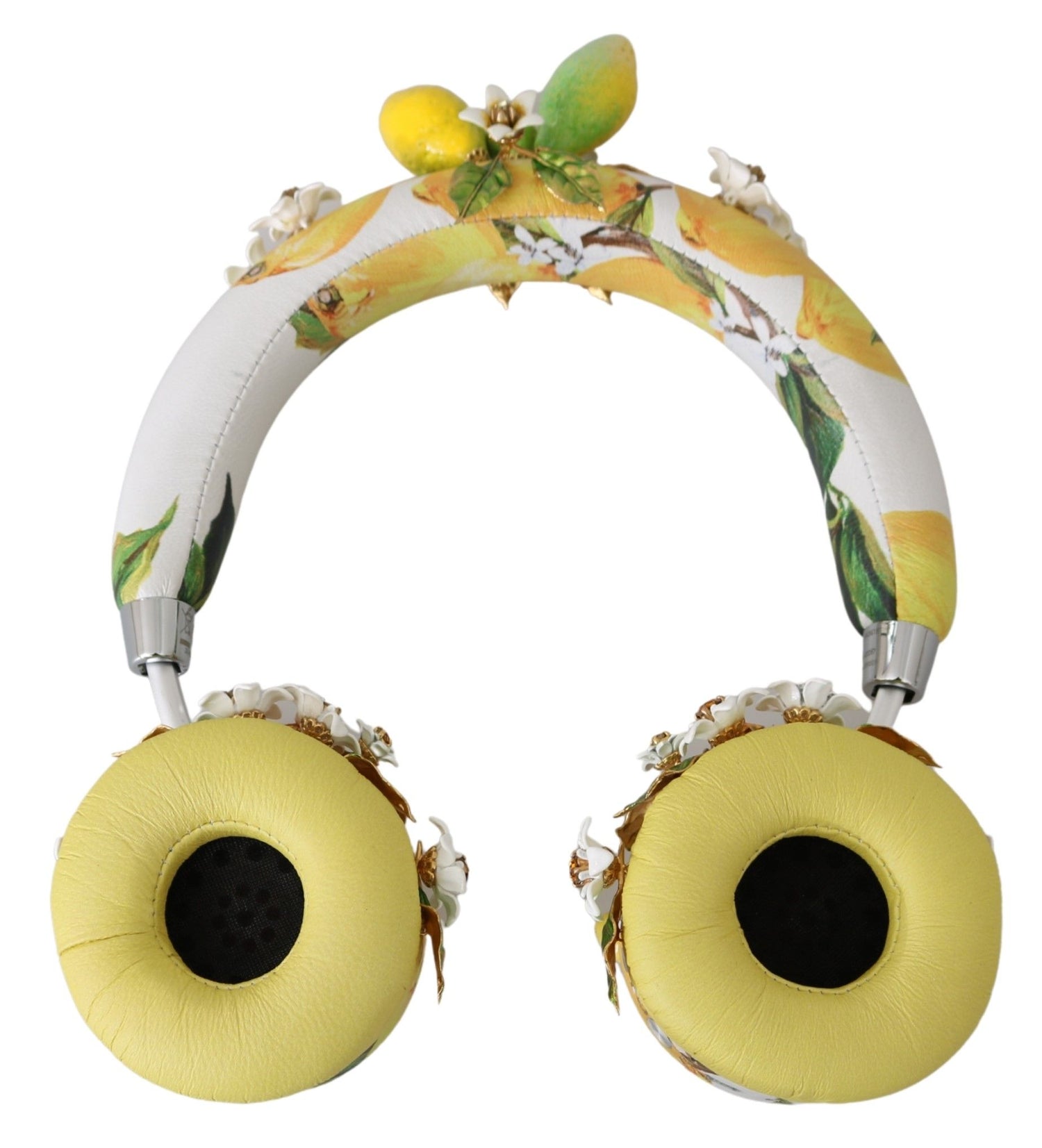 Dolce & Gabbana Yellow Lemon Crystal Floral Headset Headphones - DEA STILOSA MILANO