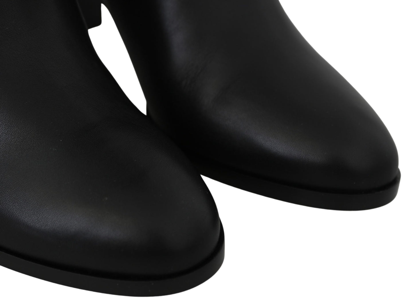Jimmy Choo Black Leather Madalie 80 Boots Shoes - DEA STILOSA MILANO