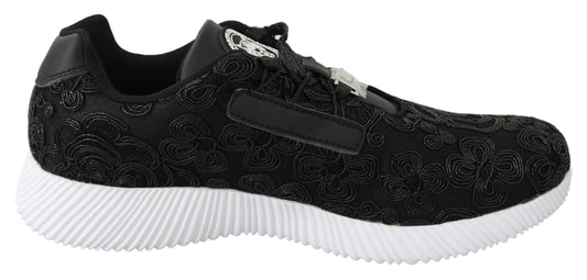 Plein Sport Black Polyester Runner Joice Sneakers Shoes - DEA STILOSA MILANO