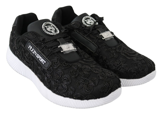 Plein Sport Black Polyester Runner Joice Sneakers Shoes - DEA STILOSA MILANO