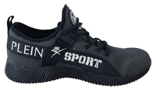 Plein Sport Blue Indaco Polyester Carter Sneakers Shoes - DEA STILOSA MILANO