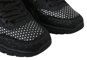 Plein Sport Black Polyester Runner Jasmines Sneakers Shoes - DEA STILOSA MILANO