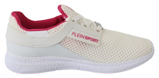 Plein Sport White Polyester Runner Becky Sneakers Shoes - DEA STILOSA MILANO