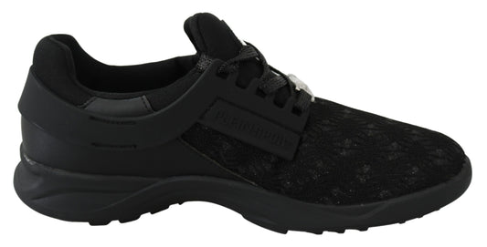Plein Sport Black Polyester Runner Beth Sneakers Shoes - DEA STILOSA MILANO