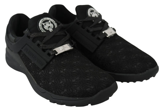 Plein Sport Black Polyester Runner Beth Sneakers Shoes - DEA STILOSA MILANO