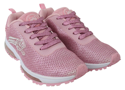 Plein Sport Pink Blush Polyester Gretel Sneakers Shoes - DEA STILOSA MILANO