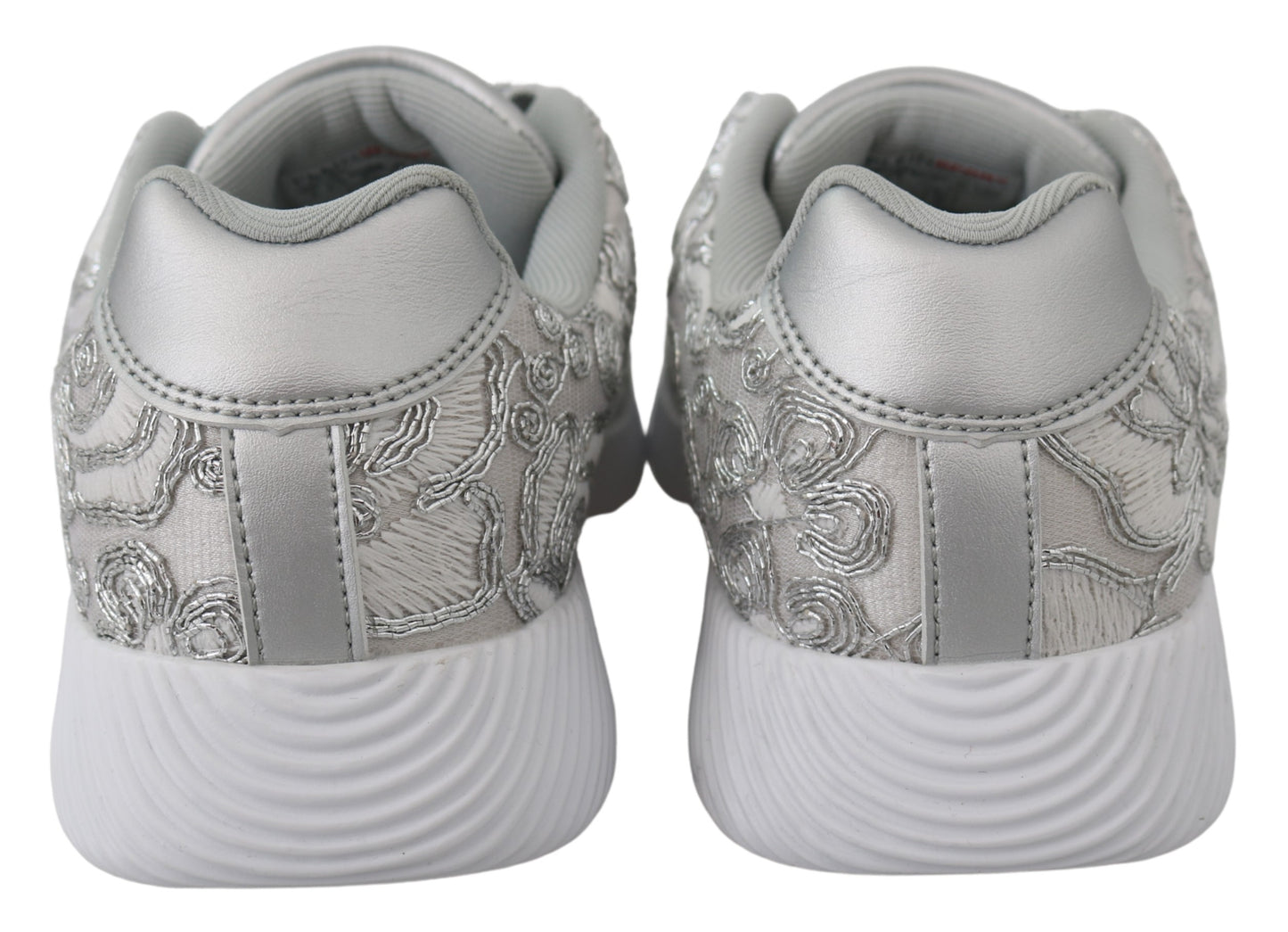 Plein Sport Silver Polyester Runner Joice Sneakers Shoes - DEA STILOSA MILANO