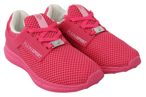 Plein Sport Fuxia Beetroot Polyester Runner Becky Sneakers Shoes - DEA STILOSA MILANO