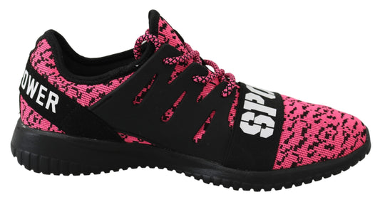 Plein Sport Pink Blush Polyester Runner Joice Sneakers Shoes - DEA STILOSA MILANO