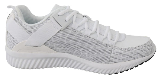 Plein Sport White Polyester Adrian Sneakers Shoes - DEA STILOSA MILANO