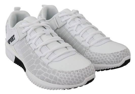 Plein Sport White Polyester Adrian Sneakers Shoes - DEA STILOSA MILANO