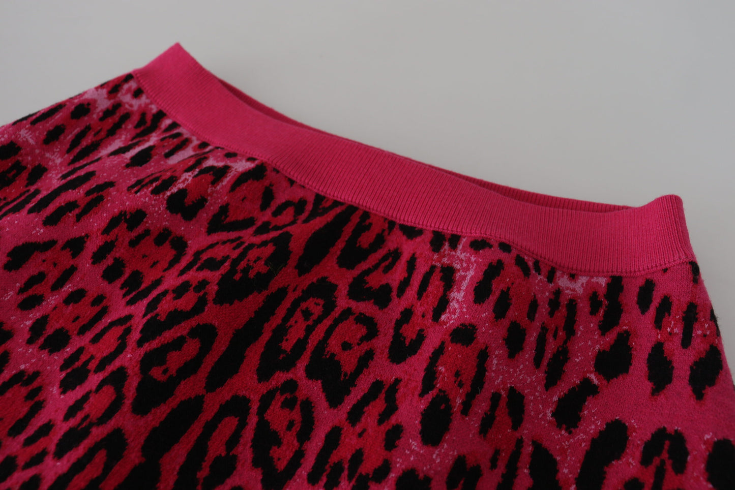 Dolce & Gabbana Pink Leopard High Waist A-line Mini Skirt - DEA STILOSA MILANO