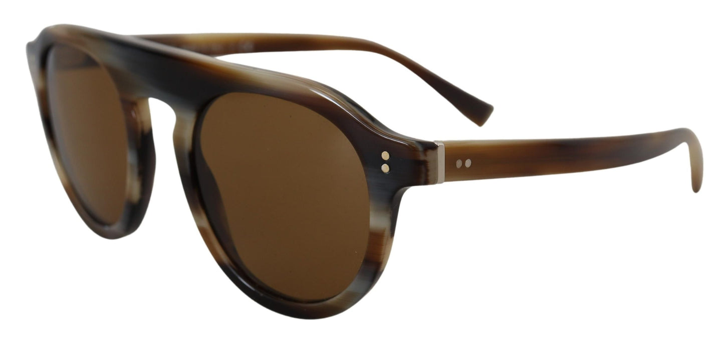 Dolce & Gabbana Brown Tortoise Oval Full Rim Eyewear DG4306 Sunglasses - DEA STILOSA MILANO