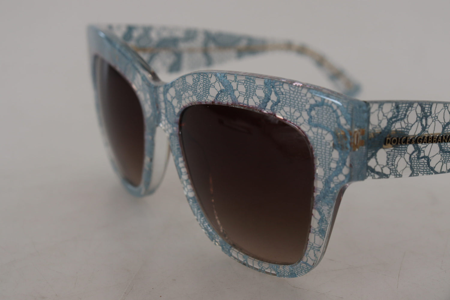 Dolce & Gabbana Blue Lace Acetate Crystal Butterfly DG4231 Sunglasses - DEA STILOSA MILANO