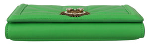 Dolce & Gabbana Green Leather Devotion Cardholder IPHONE 11 PRO Wallet - DEA STILOSA MILANO