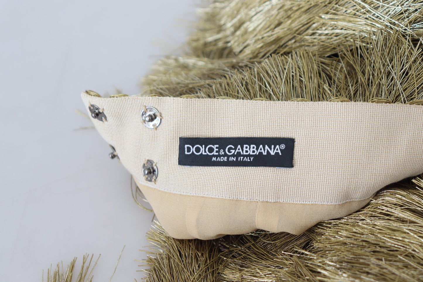 Dolce & Gabbana Gold Tiered Metallic Fringed Midi Silk Skirt - DEA STILOSA MILANO