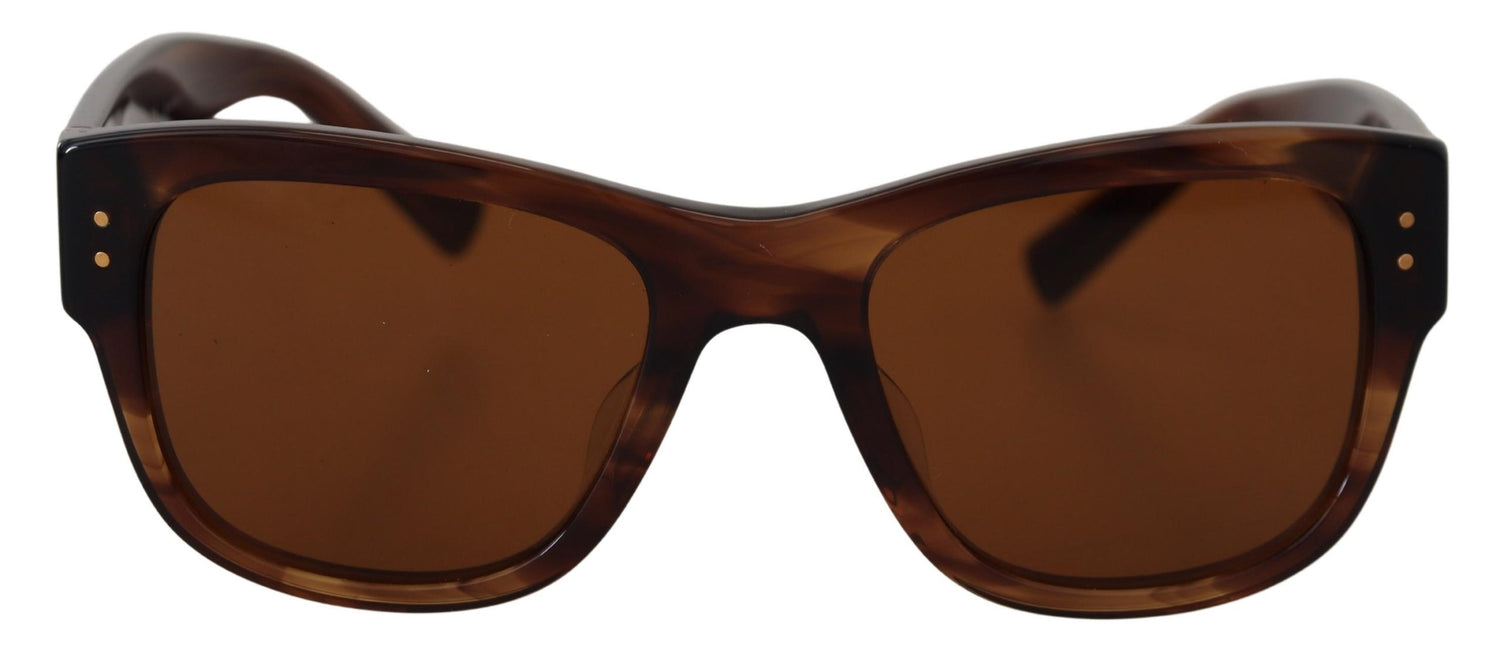 Dolce & Gabbana Brown Square Acetate Frame UV DG4338F Sunglasses - DEA STILOSA MILANO