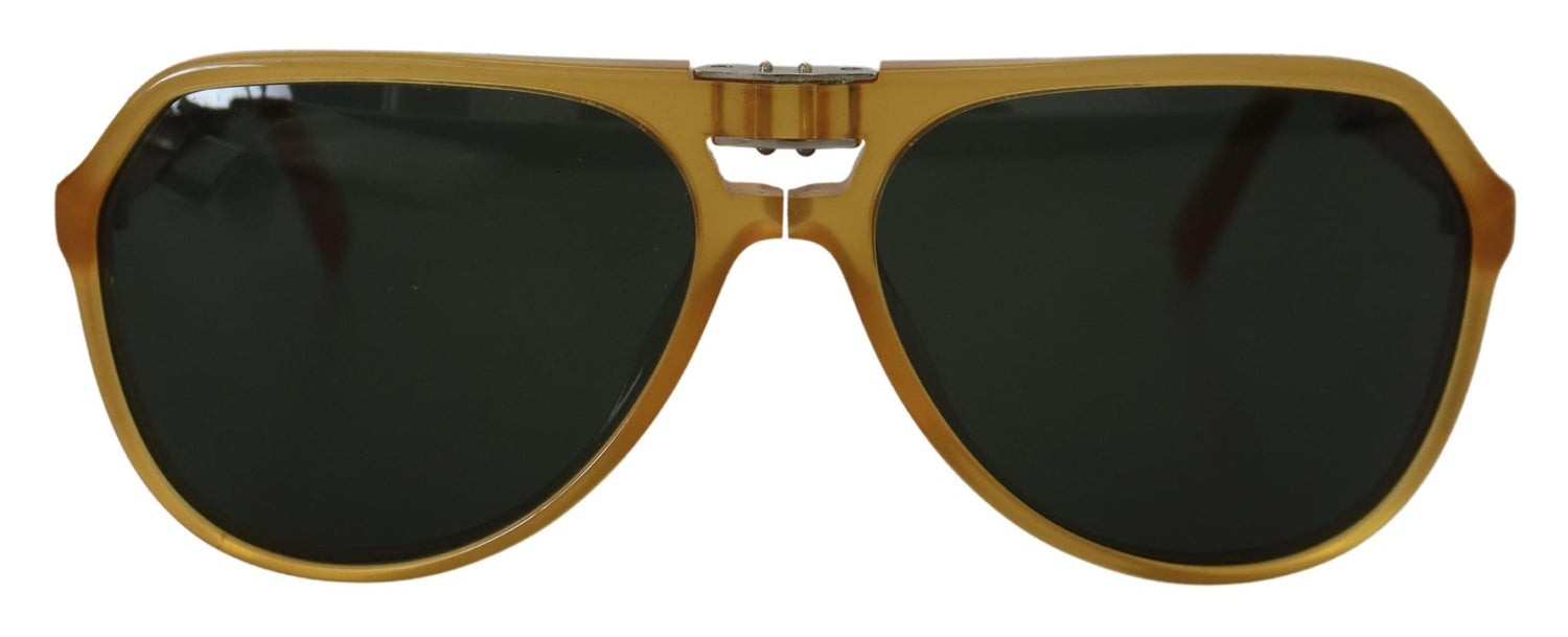 Dolce & Gabbana Yellow Acetate Black Lens Aviator DG4196 Sunglasses - DEA STILOSA MILANO