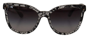 Dolce & Gabbana Black Lace White Acetate Frame Shades DG4190 Sunglasses - DEA STILOSA MILANO