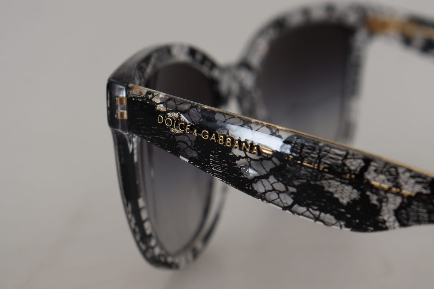 Dolce & Gabbana Black Lace White Acetate Frame Shades DG4190 Sunglasses - DEA STILOSA MILANO