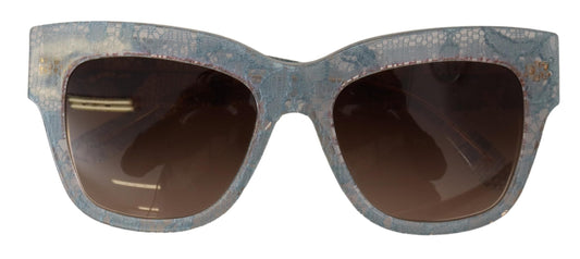 Dolce & Gabbana Blue Lace Acetate Rectangle Shades DG4231 Sunglasses - DEA STILOSA MILANO