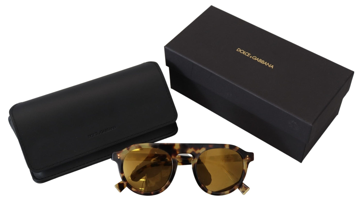 Dolce & Gabbana Brown Tortoise Oval Full Rim Shades DG4306F Sunglasses - DEA STILOSA MILANO