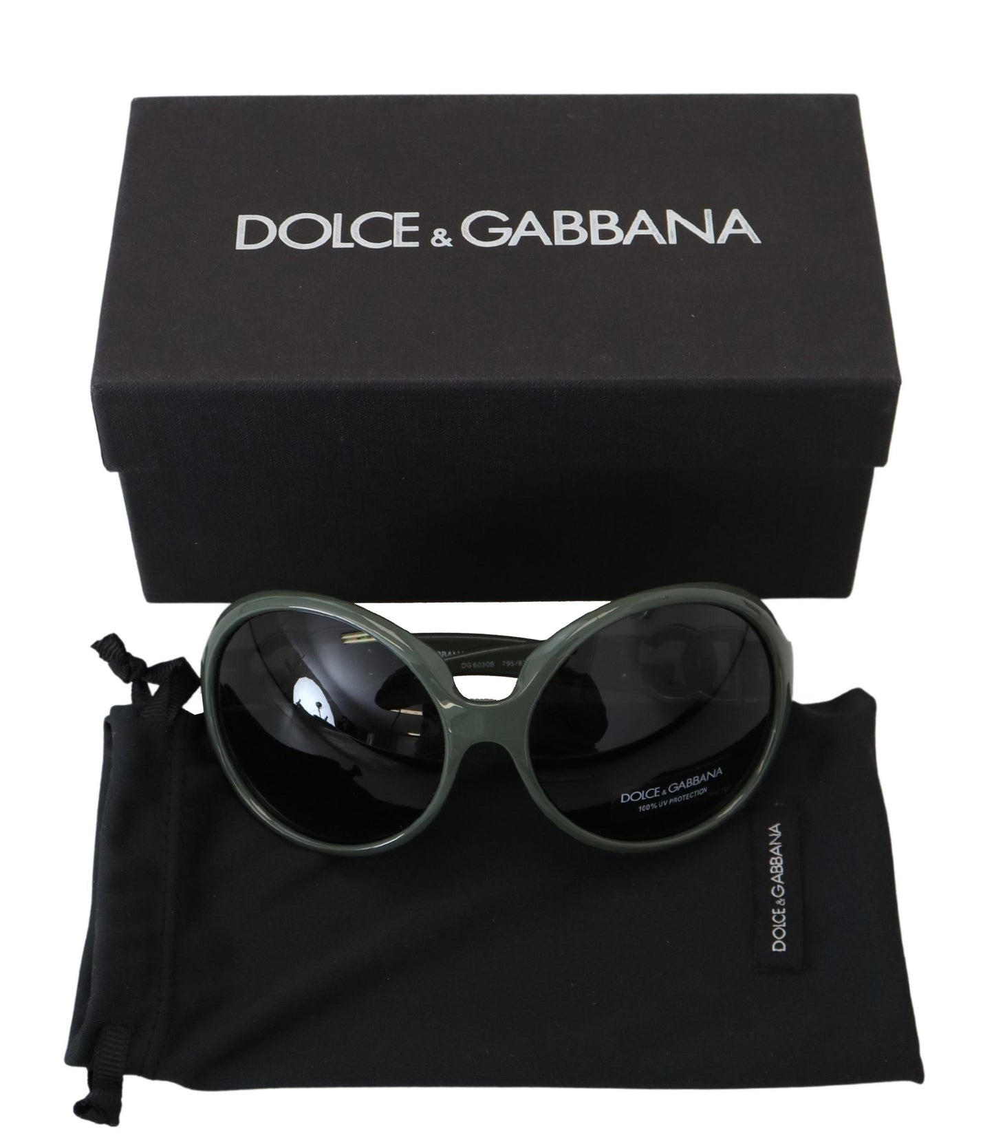Dolce & Gabbana Green Plastic Frame Round DG Logo DG6030B Sunglasses - DEA STILOSA MILANO