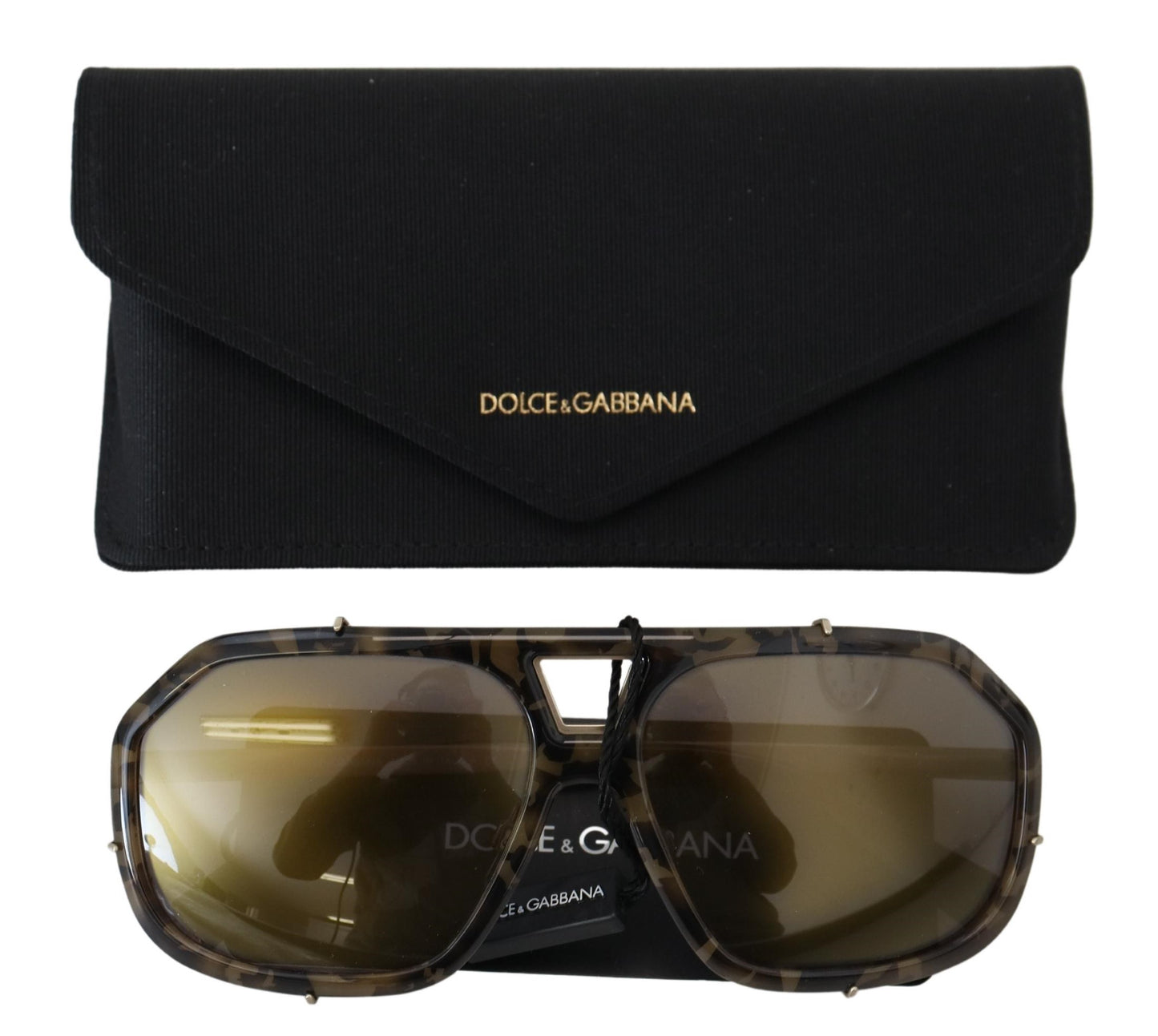 Dolce & Gabbana Brown Camo Metal Matte Mirror Lens DG2167 Sunglasses - DEA STILOSA MILANO