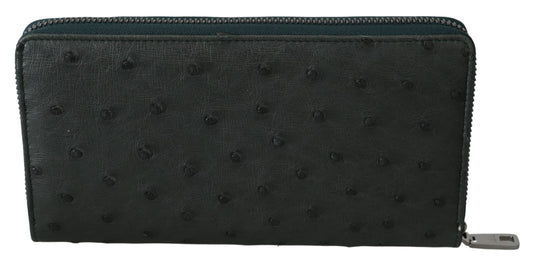Dolce & Gabbana Green Ostrich Leather Continental Mens Clutch Wallet - DEA STILOSA MILANO