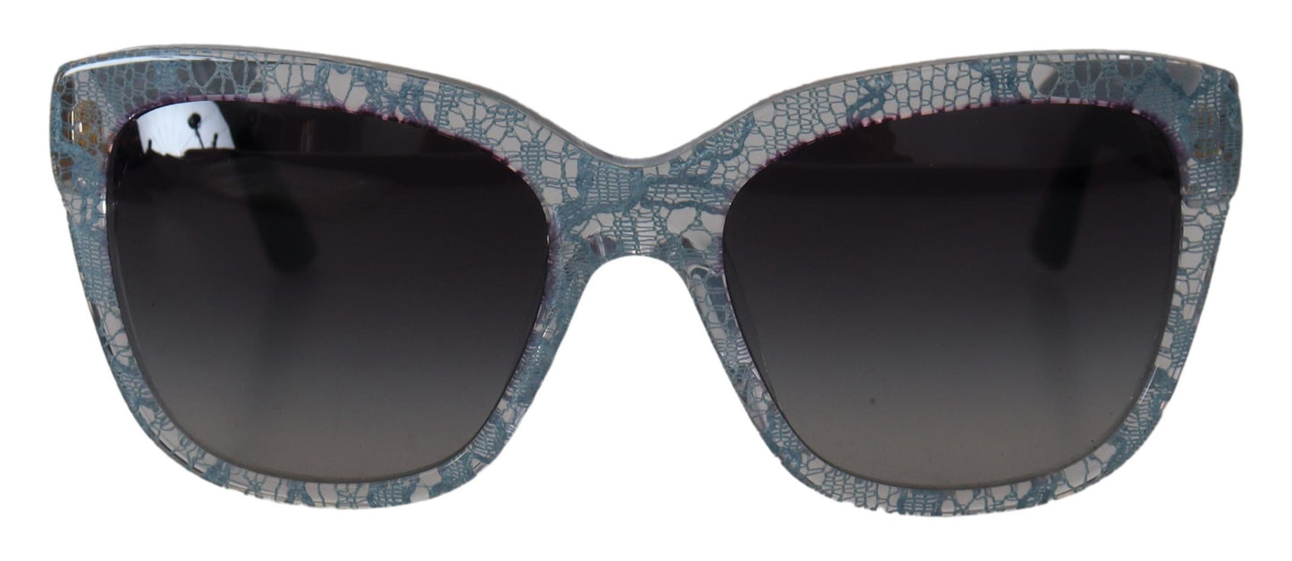 Dolce & Gabbana Blue Lace Acetate Rectangle Shades DG4226 Sunglasses - DEA STILOSA MILANO