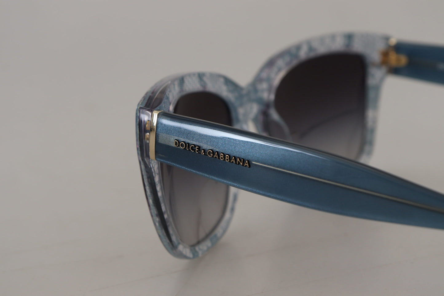 Dolce & Gabbana Blue Lace Acetate Rectangle Shades DG4226 Sunglasses - DEA STILOSA MILANO