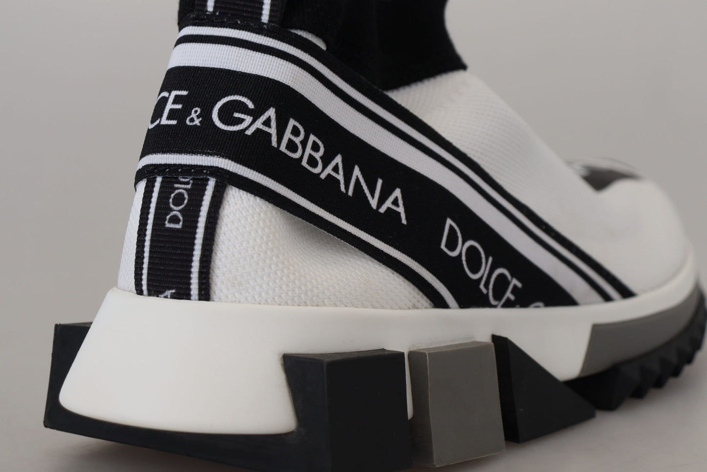 Dolce & Gabbana White Black Sorrento Socks Sneakers Shoes - DEA STILOSA MILANO