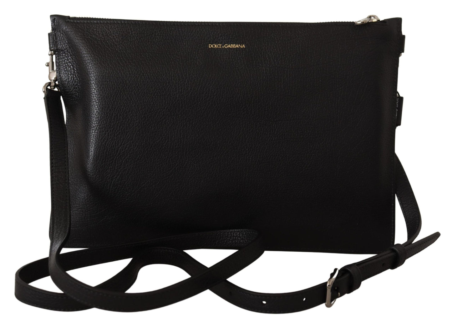 Dolce & Gabbana Elegant Black Leather Sling Shoulder Bag - DEA STILOSA MILANO