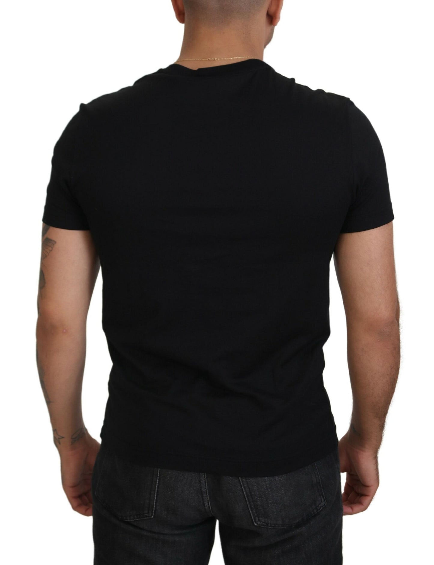 Dolce & Gabbana Black Logo Crew Neck Short Sleeves T-shirt - DEA STILOSA MILANO