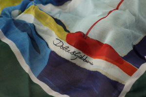 Dolce & Gabbana Multicolor Sorrento DG Shawl Fringe Scarf - DEA STILOSA MILANO