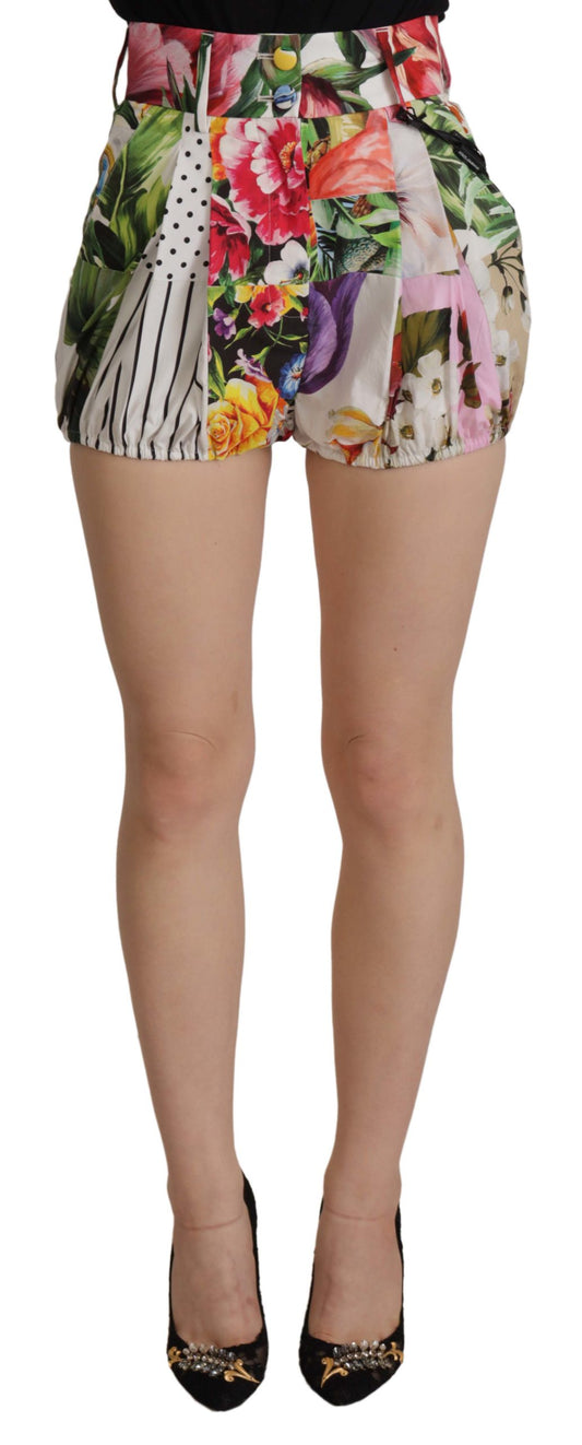 Dolce & Gabbana Multicolor High Waist Hot Pants Shorts - DEA STILOSA MILANO