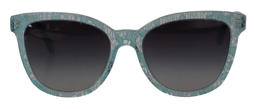 Dolce & Gabbana Blue Lace Crystal Acetate Butterfly DG4190 Sunglasses - DEA STILOSA MILANO