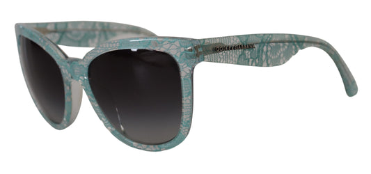 Dolce & Gabbana Blue Lace Crystal Acetate Butterfly DG419C Sunglasses - DEA STILOSA MILANO