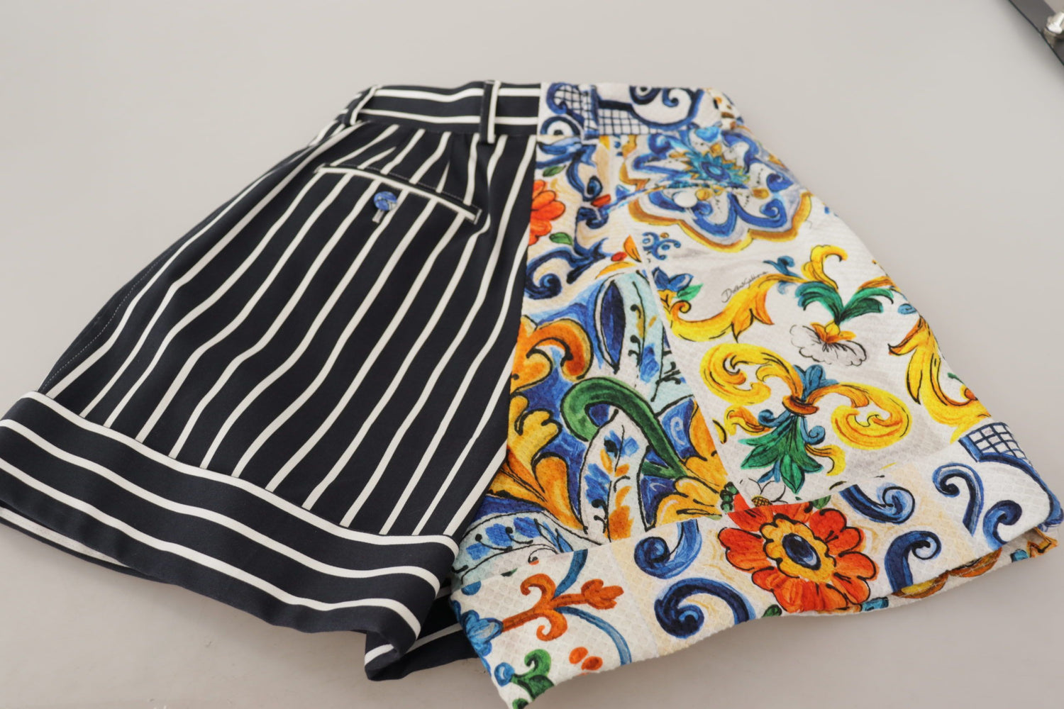 Dolce & Gabbana Multicolor Stripes Majolica Bermuda Shorts - DEA STILOSA MILANO