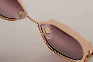 Dolce & Gabbana Pink Gold Rose Sequin Embroidery DG2202 Sunglasses - DEA STILOSA MILANO