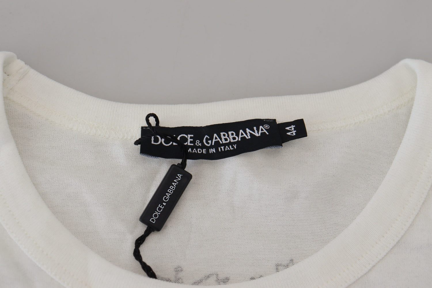 Dolce & Gabbana White DG Crown Floral Crewneck Men T-shirt - DEA STILOSA MILANO