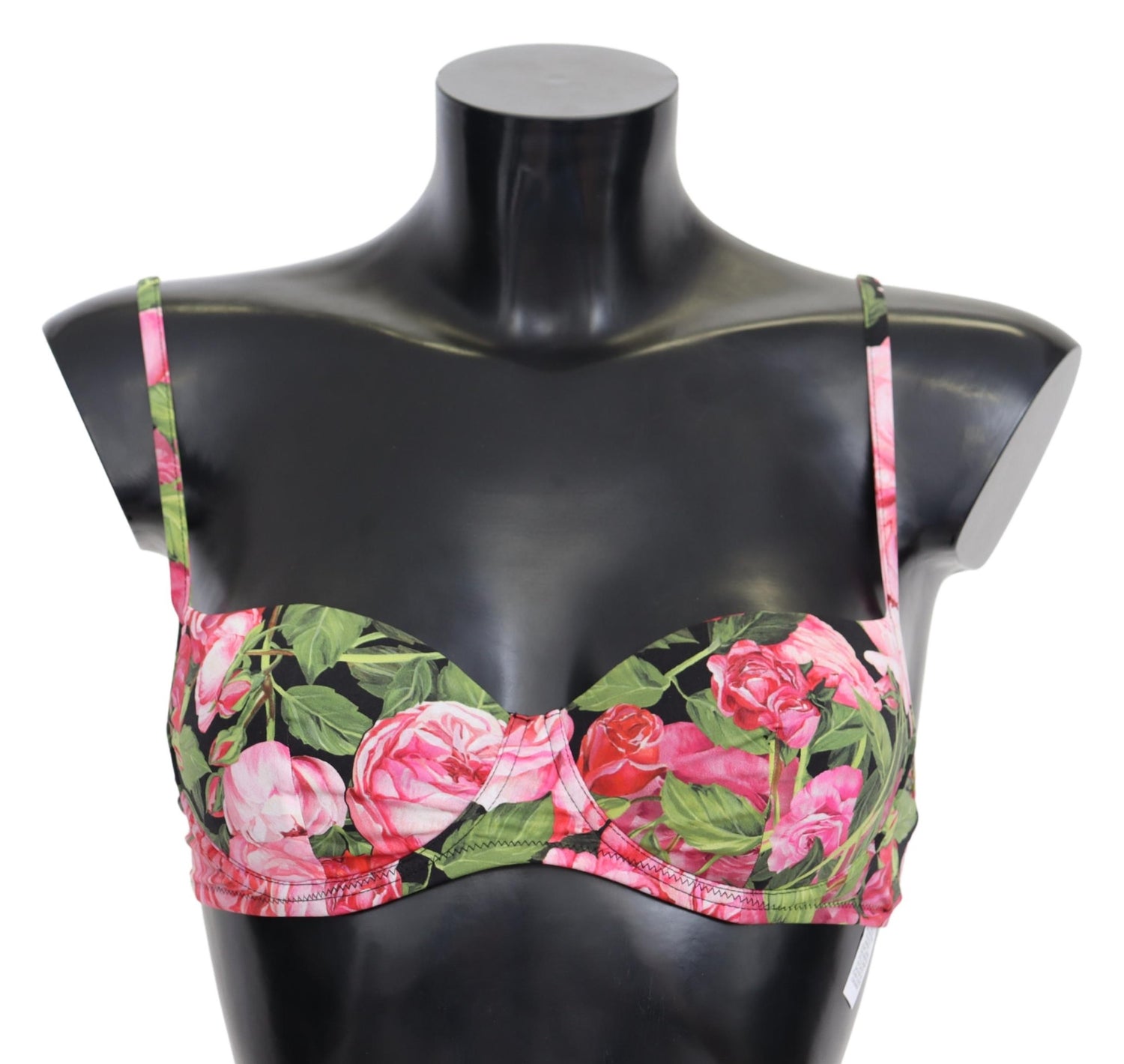 Dolce & Gabbana Pink Floral Print Swimsuit Beachwear Bikini Tops - DEA STILOSA MILANO