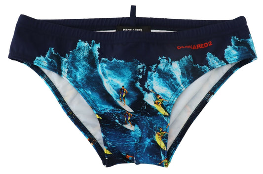 Dsquared² Multicolor Graphic Print Men Swim Brief Swimwear - DEA STILOSA MILANO